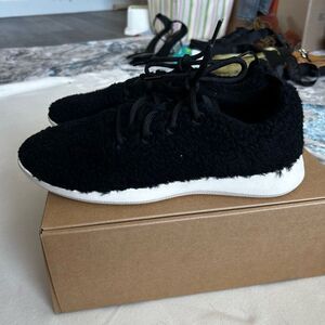 Allbirds Wool Runner Fluff Natural Black Size M11 Sneakers Running Athletic NIB